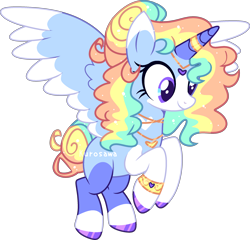 Size: 2541x2436 | Tagged: safe, artist:kurosawakuro, derpibooru import, oc, alicorn, pony, alicorn oc, base used, colored wings, female, horn, mare, simple background, solo, transparent background, two toned wings, wings