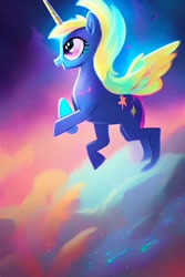 Size: 1024x1536 | Tagged: safe, derpibooru import, machine learning generated, pony, unicorn, wonder ai