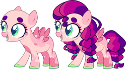 Size: 3819x2108 | Tagged: safe, artist:kurosawakuro, derpibooru import, oc, pegasus, bald, base used, female, filly, foal, offspring, parent:pinkie pie, parent:sunburst, simple background, solo, transparent background