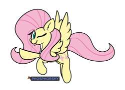 Size: 2630x1903 | Tagged: safe, artist:phosphorshy, derpibooru import, fluttershy, pegasus, pony, ;p, cute, daaaaaaaaaaaw, ear fluff, ears, female, flying, mare, one eye closed, shyabetes, signature, simple background, solo, tongue, tongue out, transparent background, wink