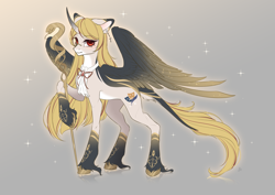 Size: 4961x3508 | Tagged: safe, artist:mian1205, derpibooru import, oc, oc only, alicorn, pony, alicorn oc, horn, solo, wings