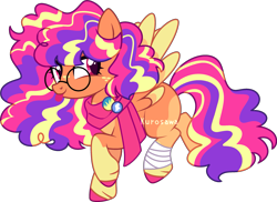 Size: 2839x2068 | Tagged: safe, artist:kurosawakuro, derpibooru import, oc, oc only, pegasus, pony, base used, female, glasses, mare, offspring, parent:cheese sandwich, parent:rainbow dash, parents:cheesedash, simple background, solo, tongue, tongue out, transparent background