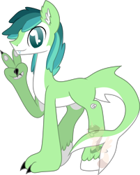 Size: 1830x2275 | Tagged: safe, artist:emc-blingds, derpibooru import, oc, oc only, hybrid, original species, pony, shark, shark pony, ear fluff, ears, male, peace sign, simple background, solo, stallion, transparent background