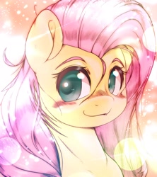 Size: 1822x2048 | Tagged: safe, artist:kurogewapony, derpibooru import, fluttershy, pegasus, pony, blushing, bust, cute, female, looking at you, mare, portrait, shyabetes, smiling, smiling at you, solo