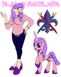 Size: 2248x2840 | Tagged: safe, artist:holdenwolfart, derpibooru import, oc, oc only, oc:misty phantom, human, unicorn, female, humanized, simple background, transparent background