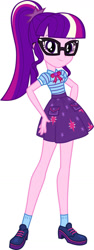 Size: 547x1460 | Tagged: safe, artist:thehumanboywonder, derpibooru import, sci-twi, twilight sparkle, equestria girls, clothes, palette swap, recolor, simple background, solo, white background