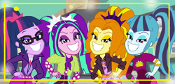 Size: 4999x2425 | Tagged: safe, artist:bigpurplemuppet99, derpibooru import, adagio dazzle, aria blaze, sci-twi, sonata dusk, twilight sparkle, equestria girls, the dazzlings