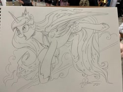 Size: 2048x1536 | Tagged: safe, artist:andypriceart, derpibooru import, princess celestia, alicorn, pony, female, mare, pencil drawing, solo, traditional art