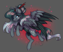 Size: 3000x2499 | Tagged: safe, artist:thelazyponyy, derpibooru import, oc, oc only, pegasus, pony, abstract background, colored wings, flying, pegasus oc, signature, solo, two toned wings, wings