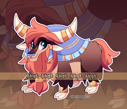 Size: 2493x2133 | Tagged: safe, artist:gkolae, derpibooru import, oc, oc only, yak, clothes, cloven hooves, horns, looking at you, yak oc, zoom layer