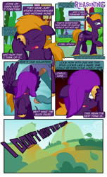 Size: 1920x3168 | Tagged: safe, artist:alexdti, derpibooru import, oc, oc:dark purple, oc:purple creativity, pegasus, pony, comic:the dark purple, comic, male, solo, stallion
