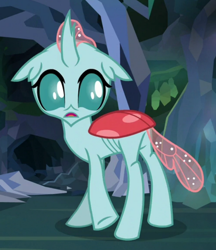 Size: 620x719 | Tagged: safe, derpibooru import, screencap, ocellus, changedling, changeling, what lies beneath, butt, cropped, female, looking back, plot, solo