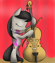 Size: 2000x2300 | Tagged: safe, artist:meotashie, derpibooru import, octavia melody, earth pony, pony, bipedal, cello, eyes closed, female, musical instrument, solo