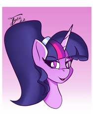 Size: 1920x2560 | Tagged: safe, artist:tyleks, derpibooru import, twilight sparkle, twilight sparkle (alicorn), alicorn, pony, g4, cute, gradient background, smiling, solo