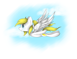 Size: 3000x2300 | Tagged: safe, artist:meotashie, derpibooru import, oc, oc only, pegasus, pony, female, flying, partial background, pegasus oc