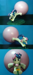 Size: 2844x6480 | Tagged: safe, artist:eskerata, derpibooru import, bon bon, sweetie drops, earth pony, pony, bubblegum, craft, fart, fart bubble, female, flower, food, gum, gum bubble, mare, sculpture