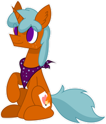 Size: 2264x2648 | Tagged: safe, artist:emc-blingds, derpibooru import, oc, oc only, pony, unicorn, ear fluff, ears, horn, male, neckerchief, raised hoof, raised leg, simple background, smiling, solo, stallion, transparent background, unicorn oc