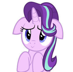 Size: 4600x4581 | Tagged: safe, artist:mlpmvguy, derpibooru import, starlight glimmer, pony, unicorn, absurd resolution, cute, ears, female, floppy ears, glimmerbetes, mare, simple background, smiling, solo, transparent background, vector