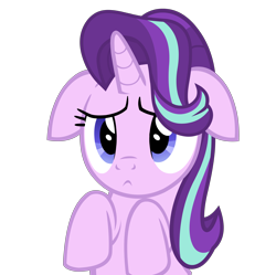 Size: 4600x4581 | Tagged: safe, artist:mlpmvguy, derpibooru import, starlight glimmer, pony, unicorn, absurd resolution, cute, ears, female, floppy ears, frown, glimmerbetes, mare, sad, simple background, solo, transparent background, vector