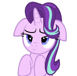 Size: 4600x4581 | Tagged: safe, artist:mlpmvguy, derpibooru import, starlight glimmer, pony, unicorn, absurd resolution, cute, ears, female, floppy ears, glimmerbetes, lidded eyes, mare, simple background, smiling, smug, solo, transparent background, vector