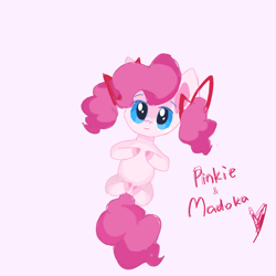 Size: 2000x2000 | Tagged: safe, artist:wimple, derpibooru import, pinkie pie, earth pony, pony, anime, female, madoka kaname, puella magi madoka magica, solo