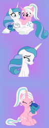 Size: 1530x3955 | Tagged: safe, artist:lillyleaf101, derpibooru import, majesty, milky way (g1), princess silver swirl, pony, unicorn, g1, g2, g4, crying, g1 to g4, g2 to g4, generation leap, prince blue dream, story included