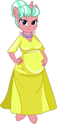 Size: 421x918 | Tagged: safe, alternate version, anonymous artist, derpibooru import, anthro, unguligrade anthro, unicorn, .svg available, background removed, breasts, cleavage, clothes, dress, eyelashes, female, hand on belly, hand on hip, housewife, jewelry, necklace, pearl necklace, pregnant, simple background, smiling, solo, stepford ponies, svg, transparent background, vector