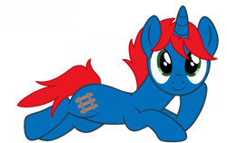 Size: 1098x691 | Tagged: safe, artist:pigeorgien, artist:ry-bluepony1, derpibooru import, oc, oc only, oc:train track, unicorn, base used, green eyes, hair, lying down, mane, on side, pose, show accurate, simple background, solo, tail, transparent background