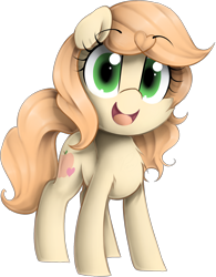 Size: 1424x1828 | Tagged: safe, artist:meotashie, derpibooru import, oc, oc only, earth pony, pony, earth pony oc, female, open mouth, simple background, solo, transparent background