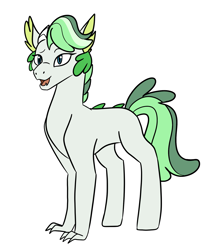 Size: 1491x1752 | Tagged: safe, artist:nightlight2005, derpibooru import, oc, oc only, oc:jade dynasty, dracony, hybrid, female, interspecies offspring, offspring, open mouth, parent:rarity, parent:spike, parents:sparity, simple background, white background