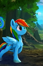 Size: 335x512 | Tagged: safe, derpibooru import, machine learning generated, rainbow dash, pegasus, pony, solo, the legend of zelda, the legend of zelda: breath of the wild