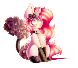 Size: 1990x1746 | Tagged: safe, artist:prettyshinegp, derpibooru import, oc, oc only, pony, unicorn, augmented, augmented tail, bow, chest fluff, eye clipping through hair, hair bow, horn, simple background, solo, tail, transparent background, unicorn oc