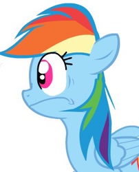 Size: 283x350 | Tagged: safe, derpibooru import, rainbow dash, pegasus, pony, simple background, solo, white background