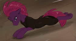 Size: 1543x845 | Tagged: safe, artist:testostepone, derpibooru import, tempest shadow, female, looking at you, movie reference, solo