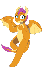 Size: 1080x1920 | Tagged: safe, derpibooru import, smolder, dragon, commission, cute, dragoness, fanart, female, flying, looking at you, simple background, smolderbetes, solo, transparent background