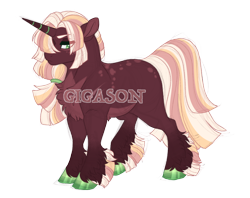 Size: 2900x2300 | Tagged: safe, artist:gigason, derpibooru import, oc, oc:harvest moon, pony, unicorn, female, mare, obtrusive watermark, offspring, parent:big macintosh, parent:twilight sparkle, parents:twimac, simple background, solo, transparent background, watermark