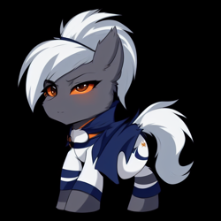 Size: 768x768 | Tagged: safe, derpibooru import, editor:mr-bat, generator:purplesmart.ai, generator:stable diffusion, machine learning generated, oc, oc only, oc:circadian bedside, bat pony, pony, bat pony oc, black background, golden eyes, hidden wings, male, simple background, solo, wrong cutie mark