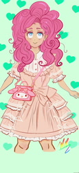 Size: 1920x4160 | Tagged: safe, artist:araigummy, derpibooru import, pinkie pie, human, clothes, dress, humanized, light skin, lolita fashion, sanrio, solo