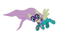 Size: 666x375 | Tagged: safe, artist:benpictures1, fluttershy, saddle rager, pegasus, pony, power ponies (episode), cute, female, mare, power ponies, shyabetes, simple background, transparent background, vector