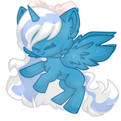 Size: 4096x4096 | Tagged: safe, artist:wolfiefoxxo, derpibooru import, oc, oc only, oc:fleurbelle, alicorn, alicorn oc, bow, cheek fluff, chibi, cute, female, flying, hair bow, horn, mare, simple background, smiling, solo, transparent background, wings