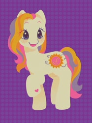 Size: 1535x2048 | Tagged: safe, artist:2vikaroi3, derpibooru import, sunny daze (g3), earth pony, pony, smiling, solo