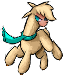 Size: 1781x2125 | Tagged: safe, artist:hitsuji, derpibooru import, oc, oc only, oc:shio (hitsuji), alpaca, them's fightin' herds, clothes, cloven hooves, community related, no pupils, scarf, simple background, solo, splash art, style emulation, tfh oc, transparent background