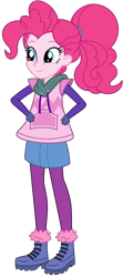 Size: 4380x9861 | Tagged: safe, artist:emeraldblast63, derpibooru import, pinkie pie, human, equestria girls, absurd resolution, eyebrows, female, hand on hip, simple background, smiling, solo, transparent background