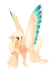 Size: 2675x3548 | Tagged: safe, artist:gigason, derpibooru import, oc, oc:beeswax, pegasus, pony, colored wings, female, mare, multicolored wings, offspring, parent:fluttershy, simple background, solo, transparent background, wings