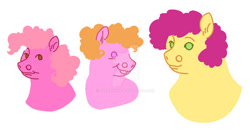 Size: 400x210 | Tagged: safe, artist:lanternik, derpibooru import, cheese sandwich, pinkie pie, earth pony, pony, bust, deviantart watermark, female, male, mare, obtrusive watermark, offspring, parent:cheese sandwich, parent:pinkie pie, parents:cheesepie, simple background, stallion, watermark, white background