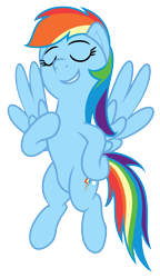 Size: 1150x2000 | Tagged: safe, artist:nitei, derpibooru import, rainbow dash, pegasus, pony, atg 2022, eyes closed, female, flying, grin, mare, newbie artist training grounds, proud, puffed chest, show accurate, simple background, smiling, smug, solo, transparent background