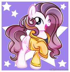 Size: 1024x1048 | Tagged: safe, artist:xwhitedreamsx, derpibooru import, earth pony, clothes, female, hoodie, one eye closed, solo