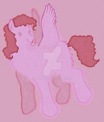 Size: 1024x1207 | Tagged: safe, artist:lanternik, derpibooru import, pinkie pie, pegasus, pony, chest fluff, deviantart watermark, obtrusive watermark, pegasus pinkie pie, race swap, watermark, wings