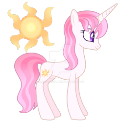 Size: 1024x1043 | Tagged: safe, artist:lanternik, derpibooru import, princess celestia, pony, unicorn, deviantart watermark, female, mare, obtrusive watermark, pink-mane celestia, race swap, simple background, slim, smiling, solo, thin, transparent background, unicorn celestia, watermark, young celestia