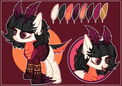 Size: 1280x904 | Tagged: safe, artist:justsadluna, derpibooru import, oc, oc only, earth pony, pony, bust, duo, earth pony oc, eyelashes, feather, female, hoof fluff, mare, reference sheet, smiling, tongue, tongue out